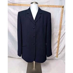Pendleton ~ Blazer Women's Size 10 ~ Navy Blue/Three Button ~ Solid Polyester